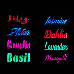 CUSTOM LED Name Laser Cut Color Changing - Desktop or Wall Use - Made in USA - Free and Fast Shipping