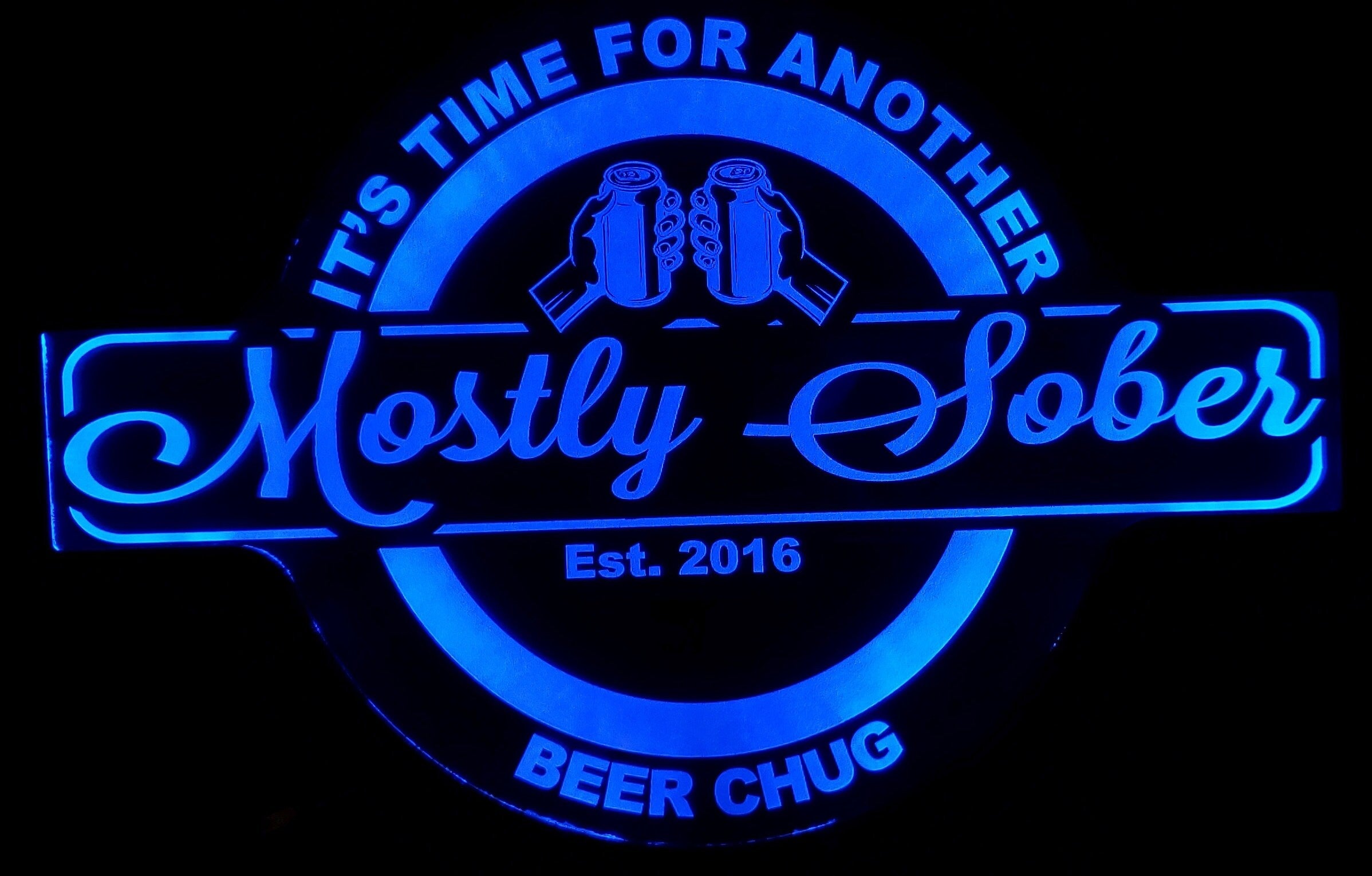Custom Beer Chug Led Wall Sign Neon Like - Color Changing Remote Control - 4 Sizes Free Shipping