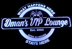 Custom Lounge or Bar Led Wall Sign Neon Like - Color Changing Remote Control - 4 Sizes Free Shipping