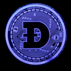 Dogecoin Light Sign LED Wall Sign Neon Like - Color Changing Remote Control - 4 Sizes Made in USA Free Shipping