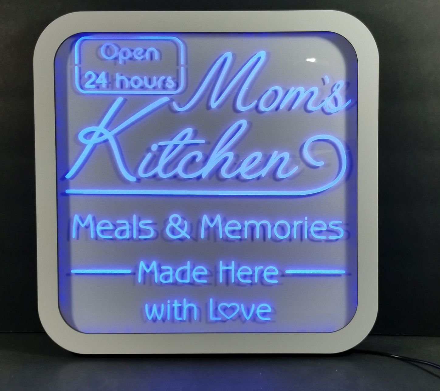 Custom Mom's Kitchen Led Wall Sign Neon Like - Color Changing Remote Control - 5 Sizes Free Shipping