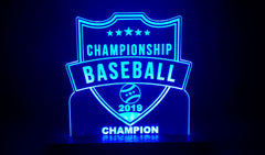Customized Baseball trophy light lamp/sign - Neon-like - Free shipping - Made in USA.