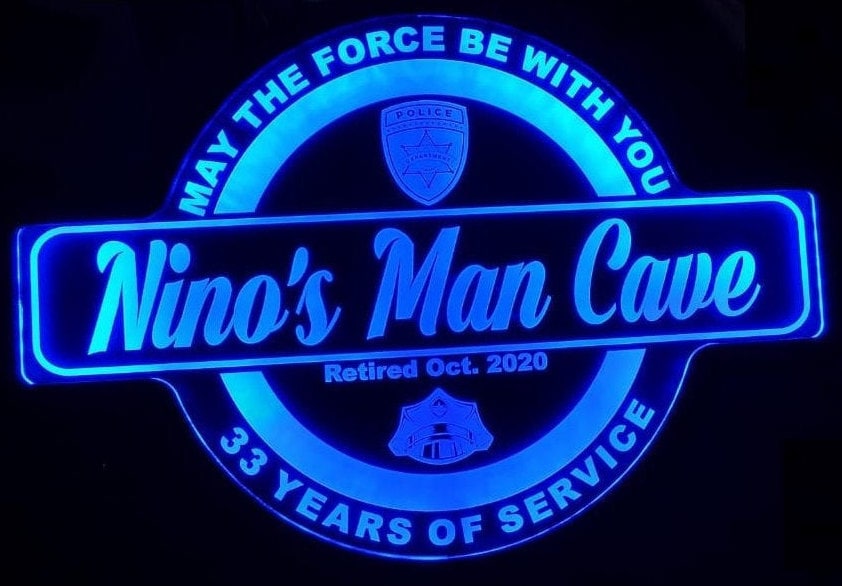 Custom Police Force Led Wall Sign Neon Like - Color Changing Remote Control - 4 Sizes Free Shipping