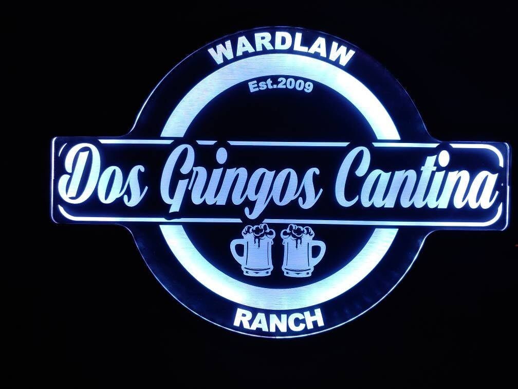 Custom Cantina Restaurant LED Sign Night Light - Neon-Like - Color Changing - 4 Sizes - Free Shipping