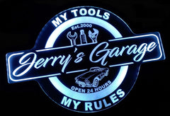 Custom My Tools with Cars - Trucks - Tractors - Color Changing Acrylic Wall Led Night Light Neon Like 4 Sizes Free Shipping