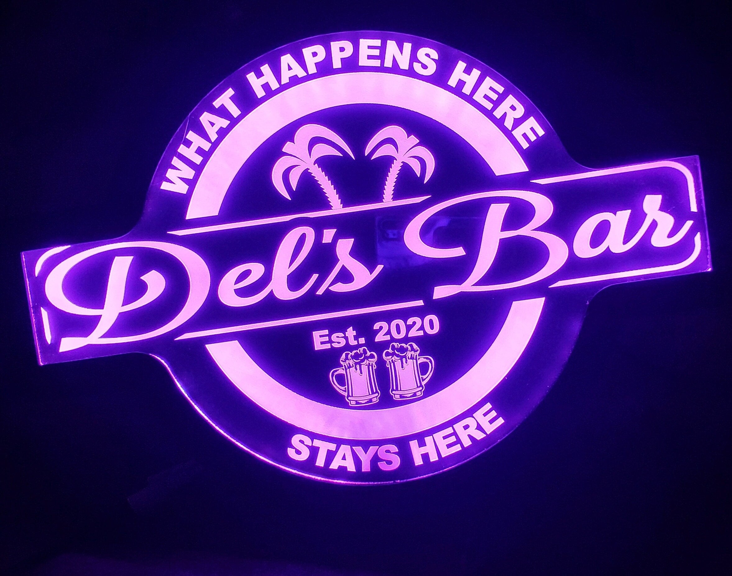 Custom Sign Bar, Pool, Garden, Shed, Gazebo or Shack Led Wall Sign Neon Like - Color Changing Remote Control - 4 Sizes Free Shipping