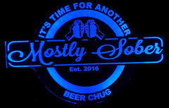 Custom Beer Chug Led Wall Sign Neon Like - Color Changing Remote Control - 4 Sizes Free Shipping