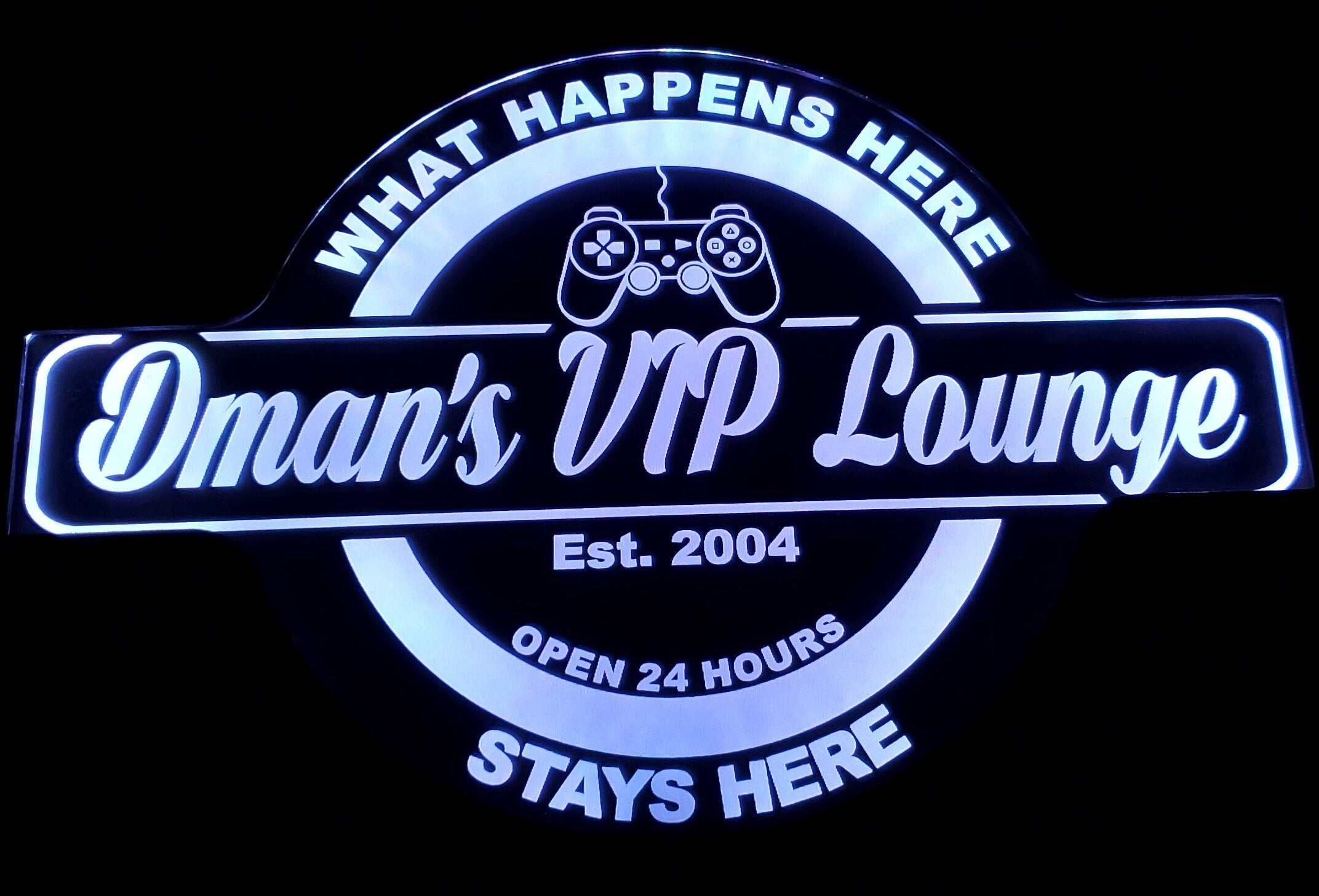 Custom Lounge or Bar Led Wall Sign Neon Like - Color Changing Remote Control - 4 Sizes Free Shipping