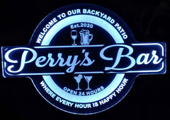 Custom Bar Glasses Led Wall Sign Neon Like - Color Changing Remote Control - 4 Sizes Free Shipping