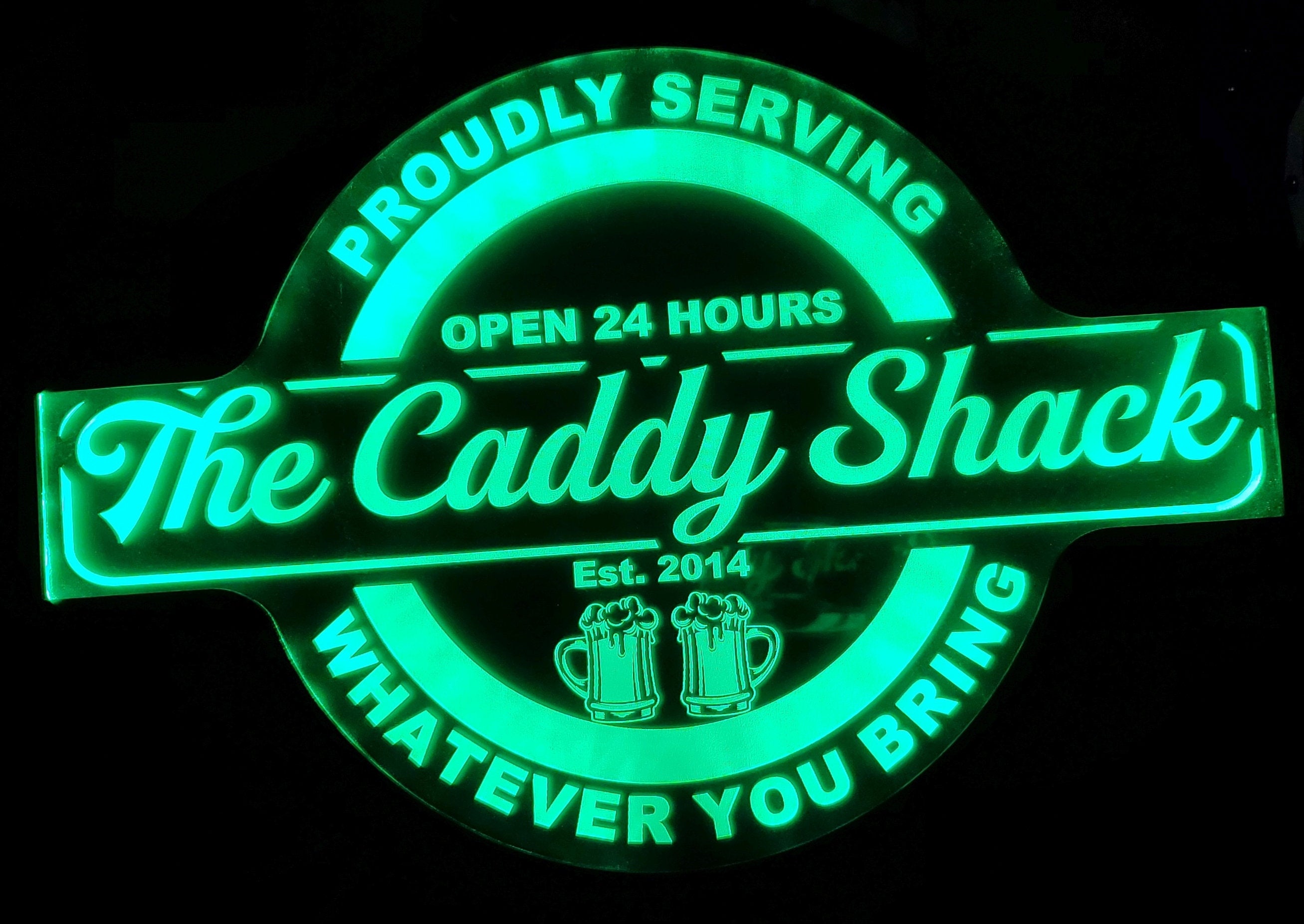 Custom Sign Bar, Pool, Barn, Garden, Shed, Gazebo or Shack Led Wall Sign Neon Like - Color Changing Remote Control - 4 Sizes - Free Shipping