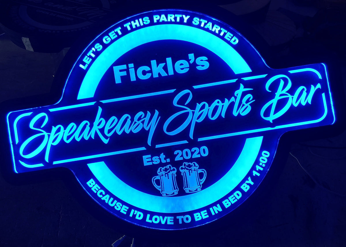 Custom Sports Bar Led Wall Sign Neon Like - Color Changing Remote Control - 4 Sizes Free Shipping