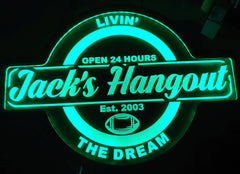 Custom Sports Bar Led Wall Sign Neon Like - Color Changing Remote Control - 4 Sizes Free Shipping