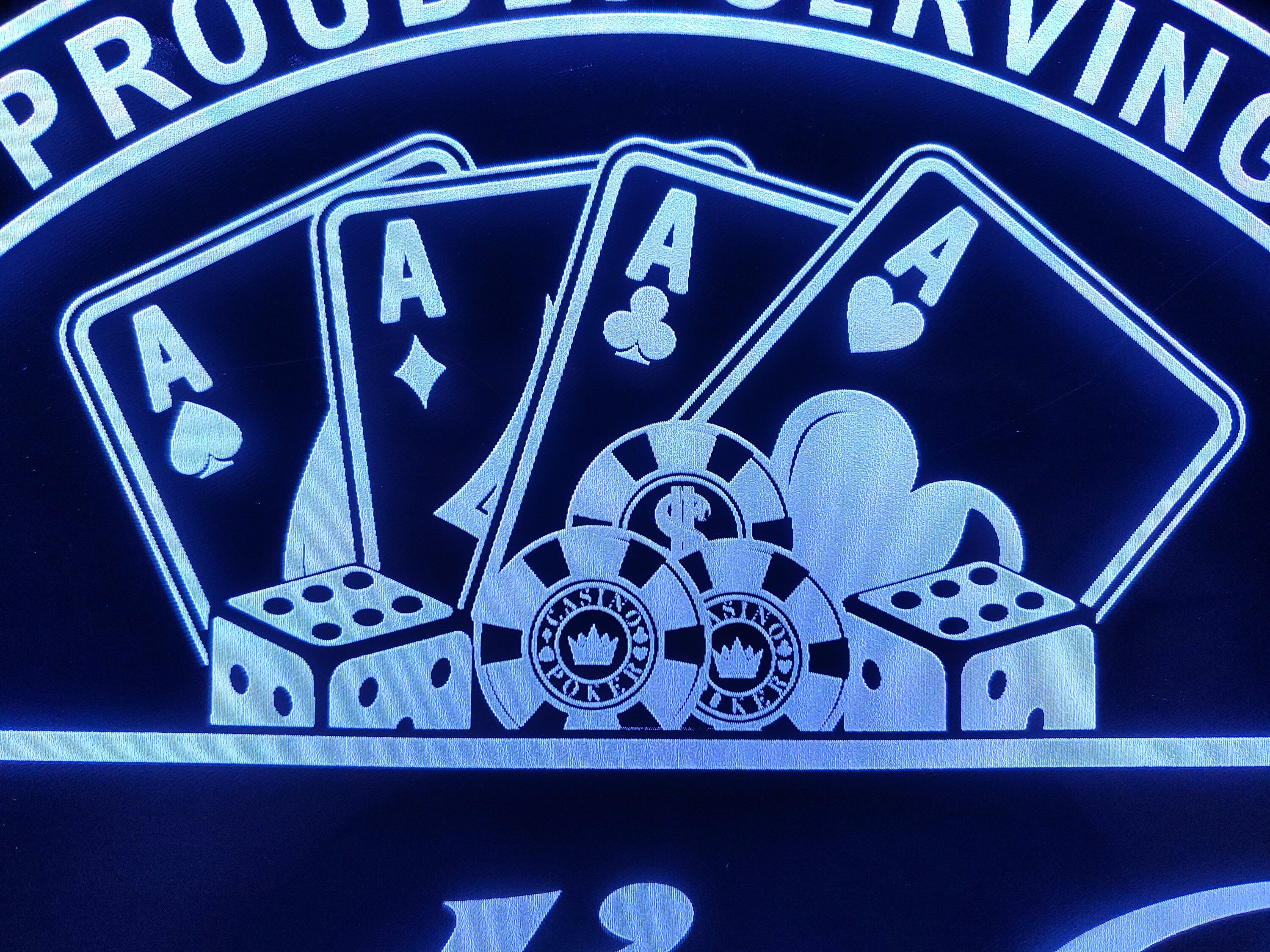 Custom Poker Led Wall Sign Neon Like - Color Changing Remote Control - 4 Sizes Free Shipping