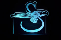 Vintage Sikorsky logo LED light lamp/sign - Neon-like - Free shipping - Made in USA.