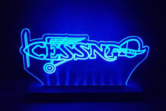Vintage Cessna logo LED light lamp/sign - Neon-like - Free shipping - Made in USA.