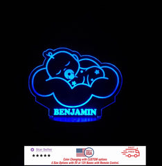 Baby on the Clouds Sign Custom Personalized LED Night Light - Neon sign, Room Decor, Nursery, Kids' Room Free Shipping Made in USA