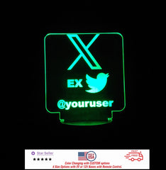 Custom Social Media Sign Personalized LED Night Light, Neon sign, Business Sign, Business Light, Hashtag User Sign Free Shipping Made in USA