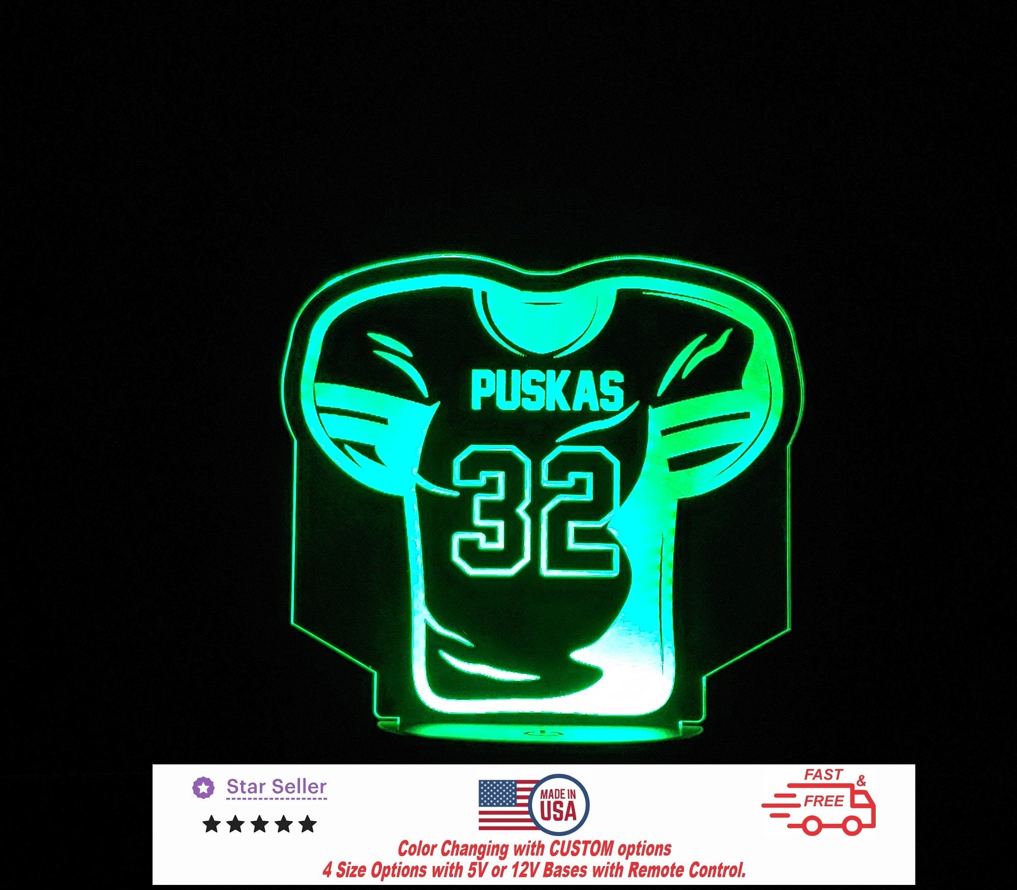 Football Personalized LED Night Light - Neon sign, Custom Sport SIgn - Sports Bedroom - Game Room Decor 4 Sizes Free Shipping Made in USA