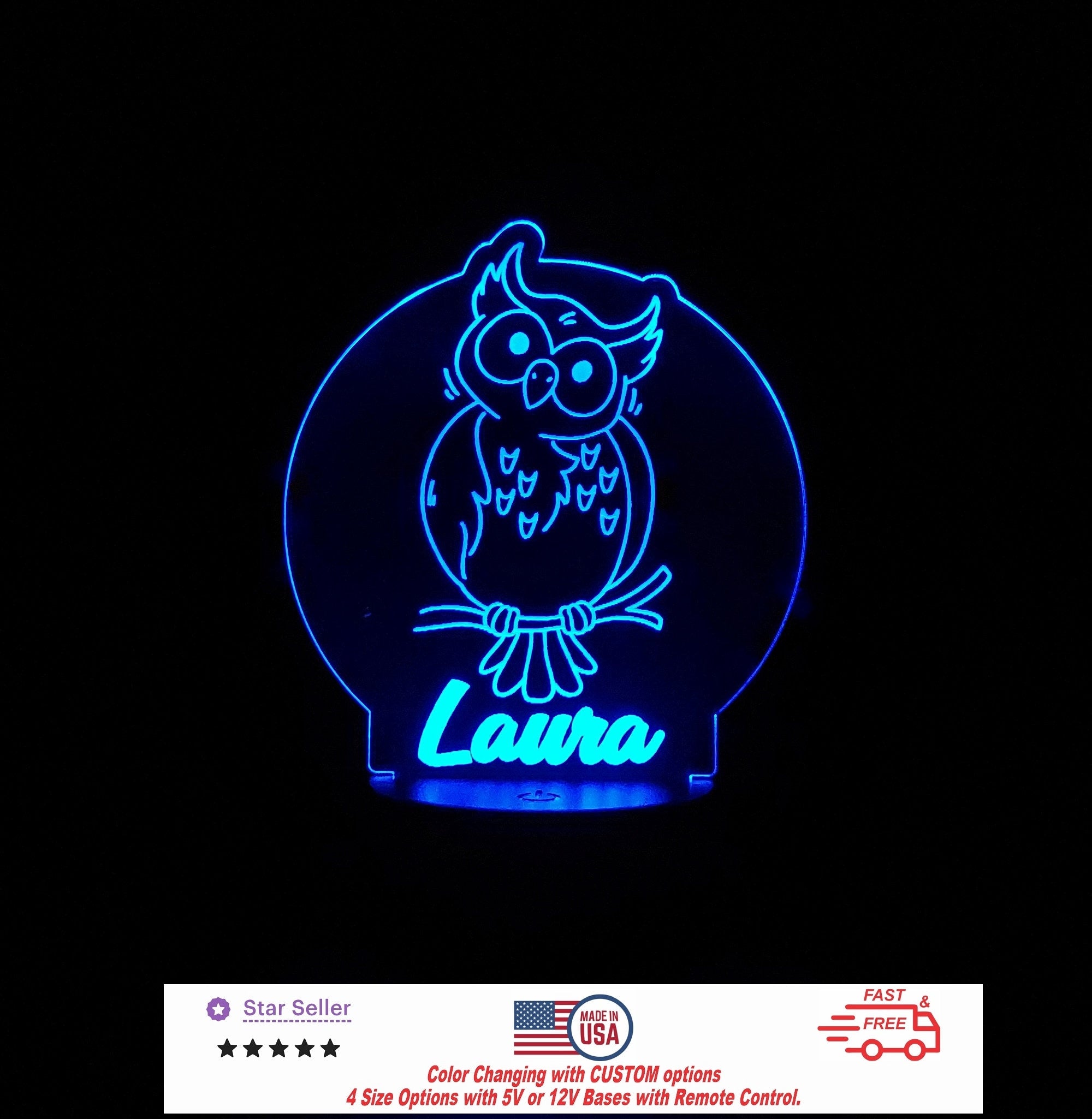 Custom Baby Own Personalized LED Night Light - Neon sign, Room Decor, Party Enhancer, Nursery, Kids' Room, Free Shipping Made in USA