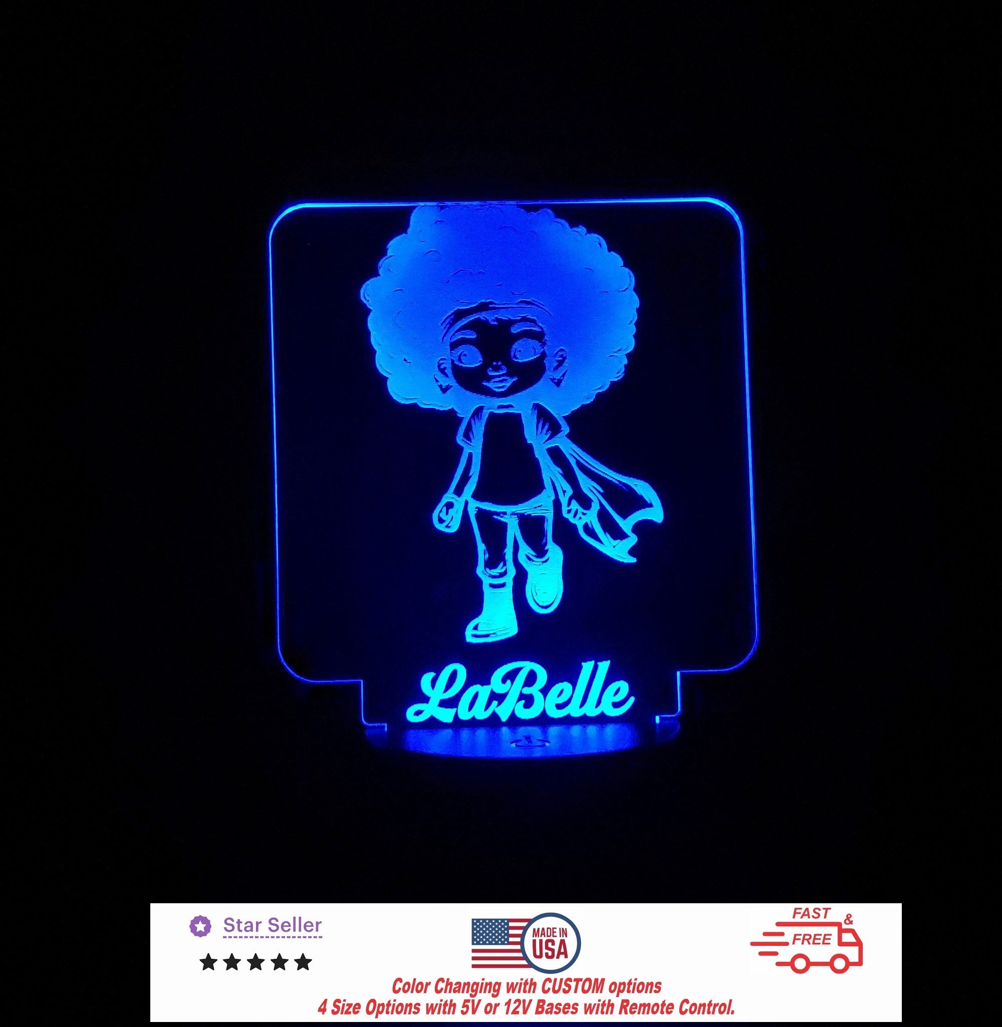 Custom Kids Baby Princess Personalized LED Night Light ,Neon sign, Room Decor, Party Enhancer Nursery Kids Room, Free Shipping Made in USA
